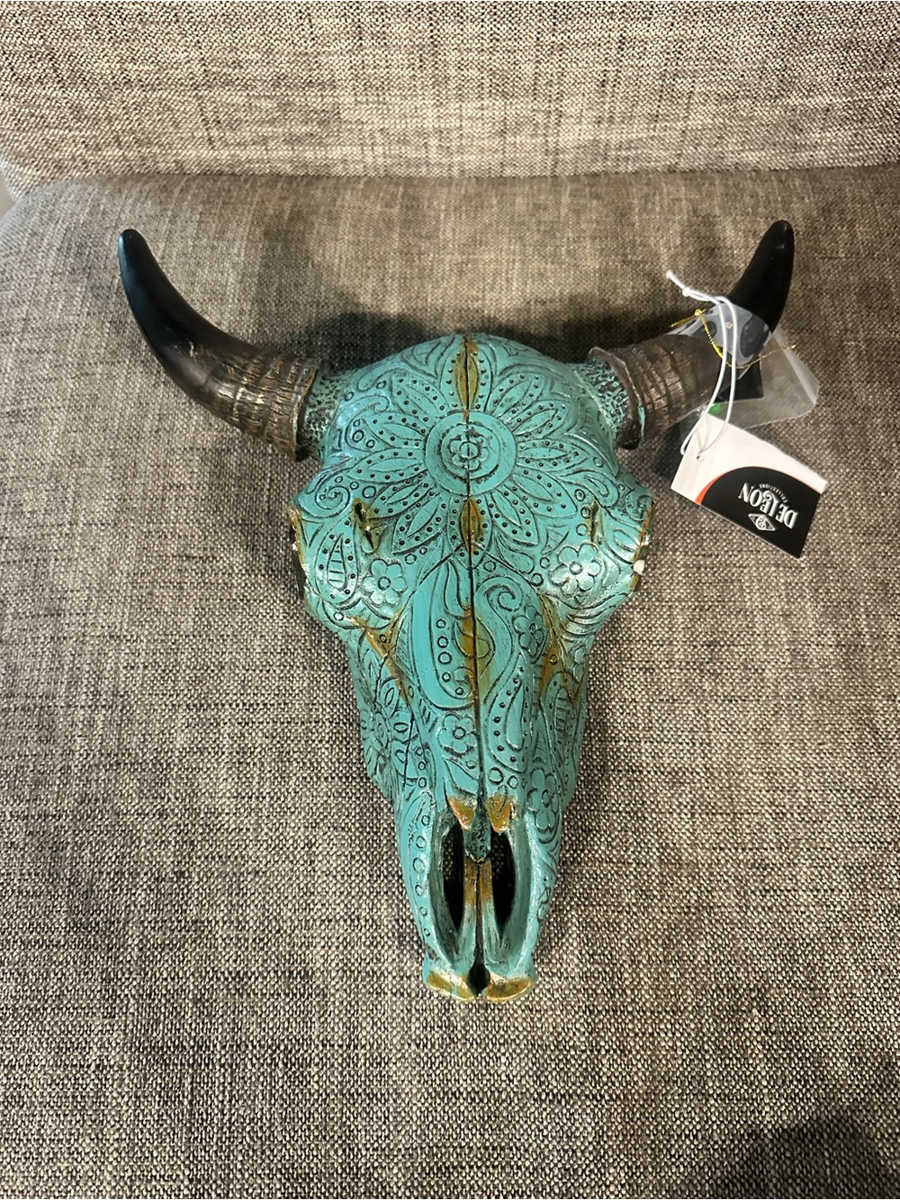 Cost Plus World Market Turquoise Bull Skull Wall Decor